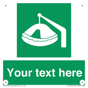 Custom sign Safe condition Davit-launched liferaft